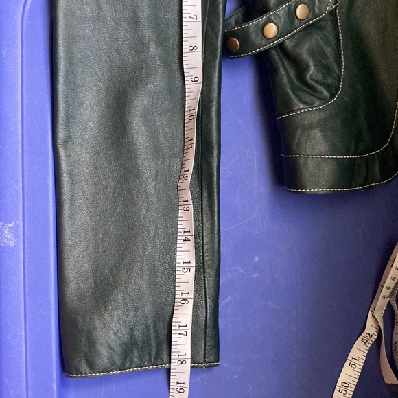 Green Leather Jacket - Picture 12 of 15